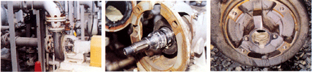 Non-External-Flushing Mechanical Seal / Result of operation of a self-priming limestone slurry pump in an electric power plant for 6 months