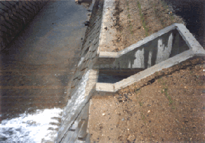 Water division works outlet and agricultural-use channel