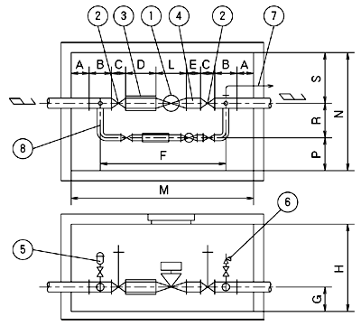 Pilot-Type Regulator Valves / Installation example in case of the Constant Pressure Valve