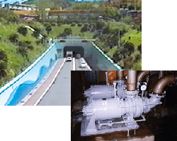 Self-Priming Centrifugal Pump UHN UHPR, Used in draining operation at Kanmon and Seikan Tunnels, YOKOTA pumps and valves