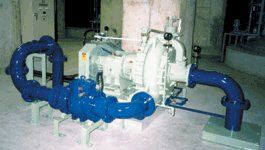 Enhanced Self-Priming Pump / UPS type pump at a sewage-treatment plant