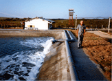 Discharge to hatchery pond